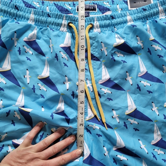 Club Room 7" Quick Dry Sailboat Print Swim Trunks Size Men's XXL NEW with Tags - Picture 7 of 12